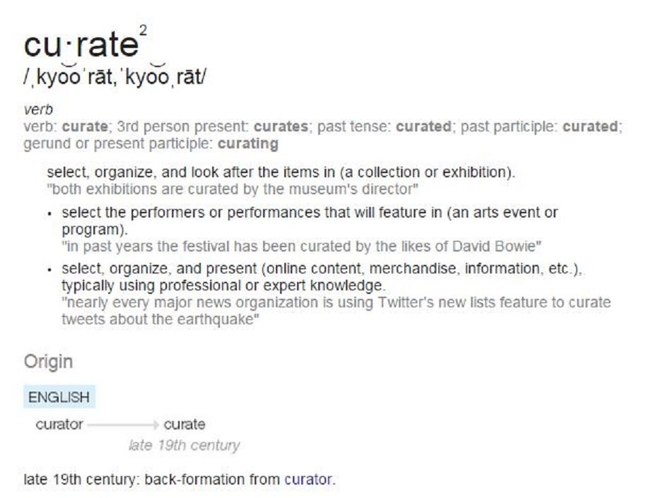 Curate Definition
