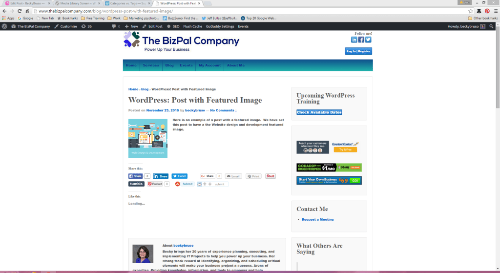 WordPress Featured Image Variation