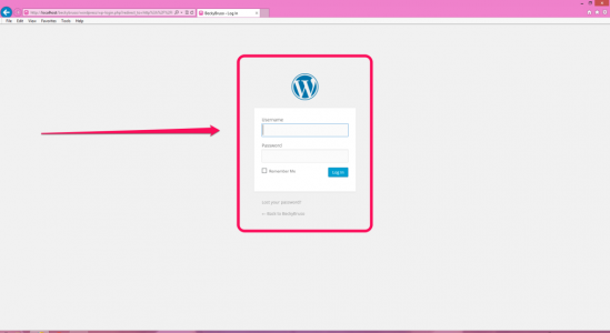 WordPress Login Screen